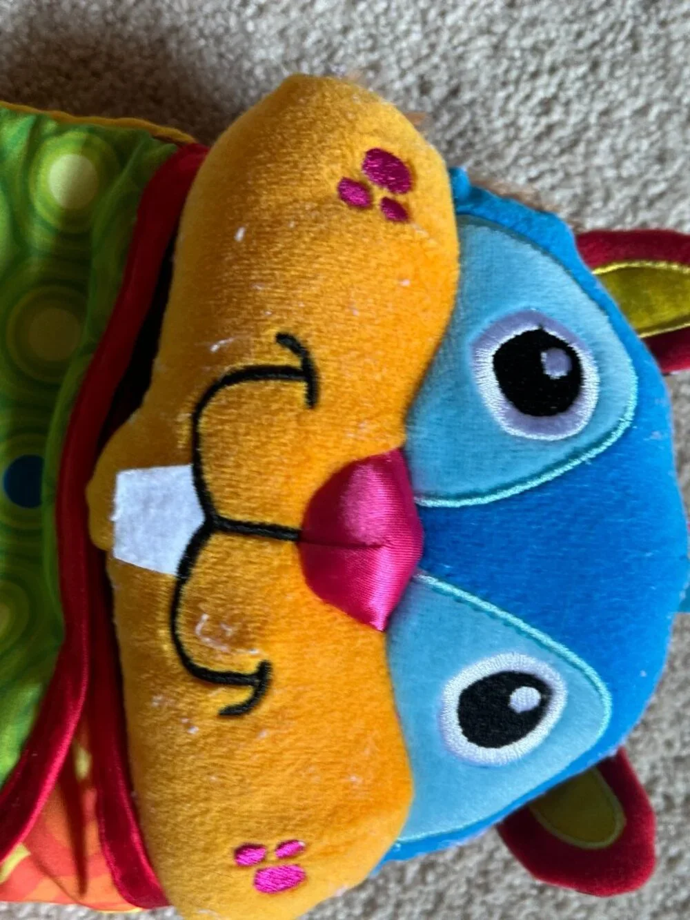 Lamaze Patchwork Baby Blanket‎ and Chipmunk (Sensory Blanket)